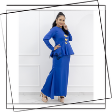 Load image into Gallery viewer, Peplum Dress - Royal Blue