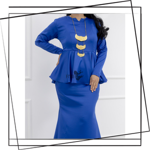 Peplum Dress - Royal Blue