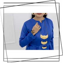 Load image into Gallery viewer, Peplum Dress - Royal Blue